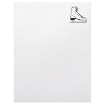white ice skate vector graphic letterhead design