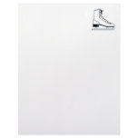 white ice skate vector graphic letterhead design