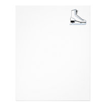 white ice skate vector graphic letterhead