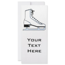 white ice skate vector graphic rack cards