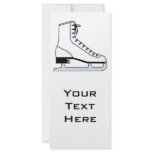 white ice skate vector graphic rack cards