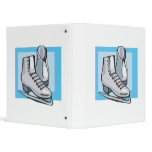 white ice skates graphic vinyl binder