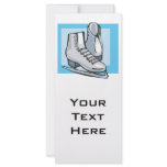 white ice skates graphic rack card template