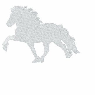 White Icelandic Horse ~ Embroidered Sherpa Hoodie embroideredshirt