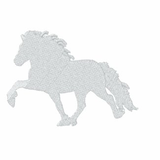 White Icelandic Horse ~ Polo Shirt embroideredshirt