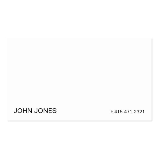 White II Business Card (front side)
