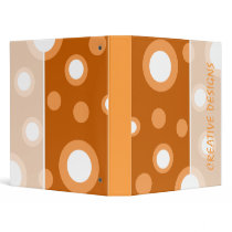 White In Orange Circles binders by myhome71 White In Orange Circles binders