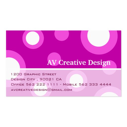 White in Purple - Customized Business Card