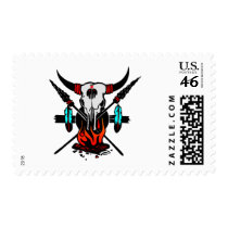 White Indian Cow Skull postage by WhiteTiger_LLC White Indian Cow Skull postage