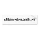 White Innovations Bumper Sticker bumper stickers