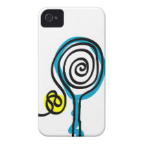 White iPhone case cover with tennis design Iphone 4 Cases