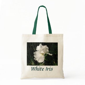 White Iris Tote Bag bag