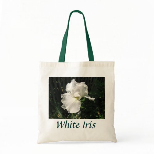 White Iris Tote Bag bag