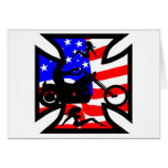 White Iron Cross Flag Chopper Girls Cards