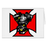 White Iron Cross Hd Mc Engine Cards