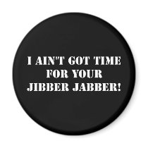 White Jibber Jabber Magnet