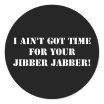 White Jibber Jabber Stickers