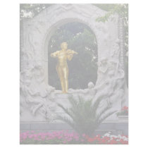White Johann Strauss Monument, Vienna, Austria flo Letterhead Template