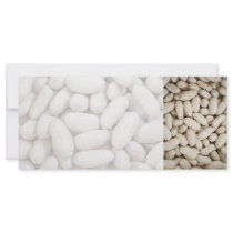 White kidney beans rack cards
