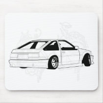 White KIS Levin AE86 Mousepads