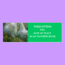 White Kittens Bookmark business cards