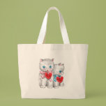 White Kittens Valentine Bag