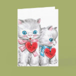 White Kittens Valentine Greeting Cards