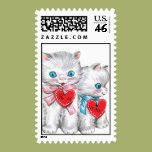 White Kittens Valentine Postage