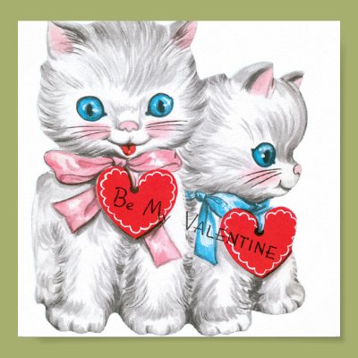 White Kittens Valentine Poster Zazzle_print White Kittens Valentine Poster Zazzle_print