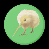 White kiwi bird Magnet magnets