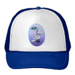 White Koi-Blue Lily Hats