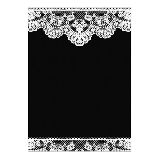 White Lace and Black Bridal Shower Invite