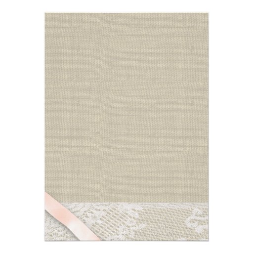 White Lace and Blush Ribbon Invitations