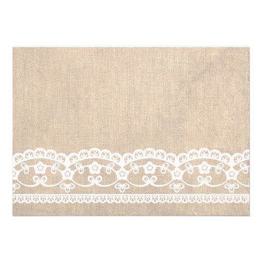 White Lace & Burlap Bridal Shower Party Invite
