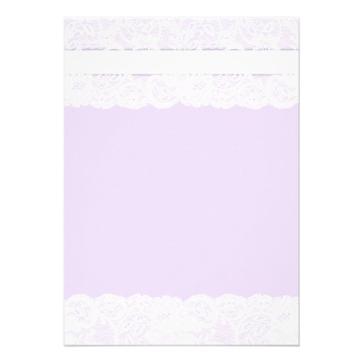 White Lace Lilac Purple Wedding Invitation