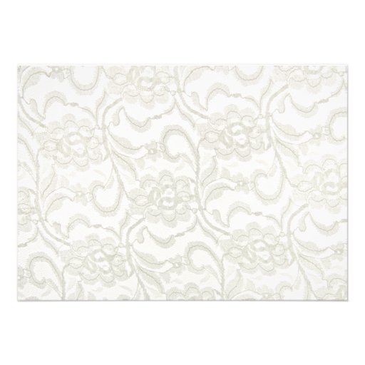 White Lace Post Wedding Brunch Invitation