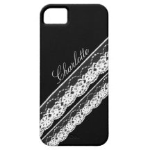 White Lace Ribbons iPhone 5 Case