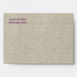White Lace Vintage Wedding Purple Linen envelopes