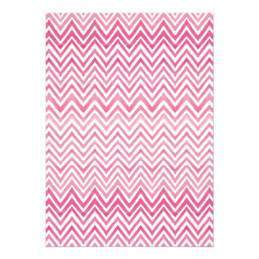 White Lace Watercolor Chevron Pink Black Sweet 16 Invitations