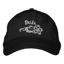 White Lace Wedding - Bride Hat Embroidered Baseball Cap