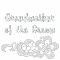 White Lace Wedding - Grandmother of the Groom embroidered shirts by WedThreads White Lace Wedding - Grandmother of the Groom embroidered shirts