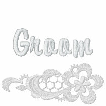 White Lace Wedding - Groom embroidered shirts