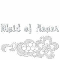 White Lace Wedding - Maid of Honor embroidered shirts by WedThreads White Lace Wedding - Maid of Honor embroidered shirts