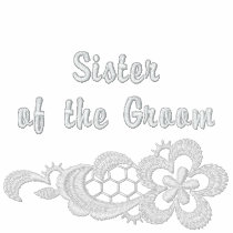 White Lace Wedding - Sister of the Groom embroidered shirts