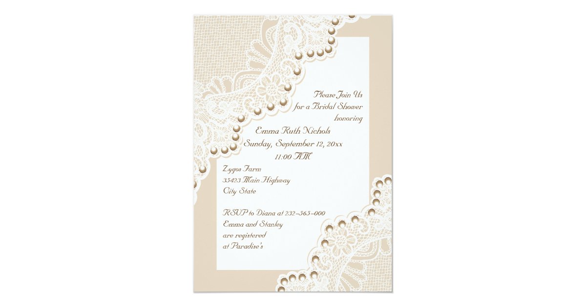 pearls and lace bridal shower