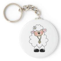 White Lamb Keychain