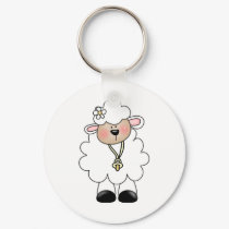 White Lamb Keychain by toddlersplace White Lamb Keychain