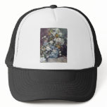 white Large Vase of Flowers, Auguste Renoir flower hats