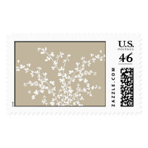 white leaves postage