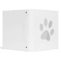 White/Light Grey Halftone Paw Print Binders